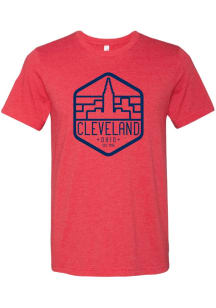 Cleveland Red Terminal Tower Trapezoid Short Sleeve T Shirt