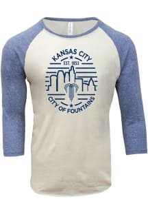 Kansas City Cream Skyline Raglan ¾ Sleeve T Shirt