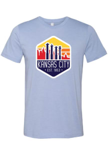 Kansas City Blue Bartle Hall Trapezoid Short Sleeve T Shirt