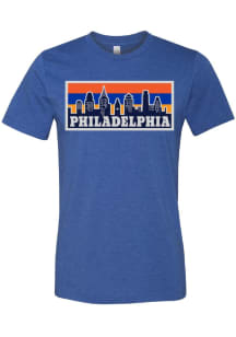 Philadelphia Blue Pasta Skyline Short Sleeve T Shirt