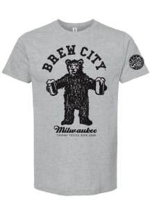 Wisconsin Grey Bear Collegiate Short Sleeve Fashion T Shirt