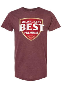 Wisconsin Maroon Miller Genuine Short Sleeve Fashion T Shirt