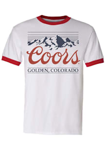 Colorado White Coors Logo Ringer Short Sleeve Fashion T Shirt