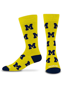 Michigan Wolverines Allover Mens Dress Socks