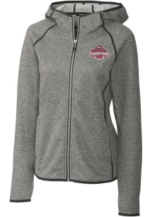 Womens Ohio State Buckeyes Grey Cutter and Buck 2024 Football National Champion Mainsail Long Sl..