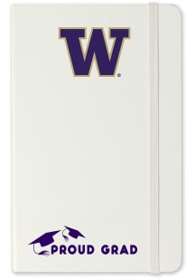 White Washington Huskies Proud Grad team logo Notebook and Folder