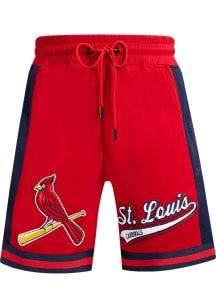 Pro Standard St Louis Cardinals Mens Red Script Tail Shorts