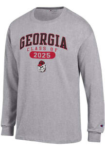 Champion Georgia Bulldogs Grey Class of 2025 Pill Jersey Long Sleeve T Shirt