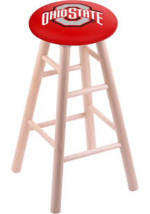 Brown Ohio State Buckeyes Round Cushion Maple Pub Stool