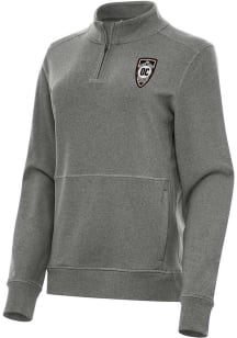 Antigua Orange County SC Womens Black Crush Qtr Zip