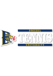 Navy Blue Drexel Dragons 6x2 Tennis Decal