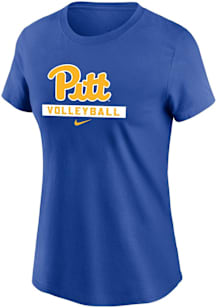 Nike Pitt Panthers Womens Blue Volleyball Short Sleeve T-Shirt