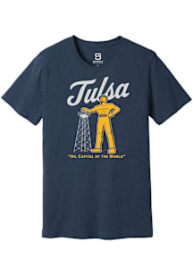 Summit Sportswear Tulsa Navy Blue Oil Capital Short Sleeve Fashion T Shirt