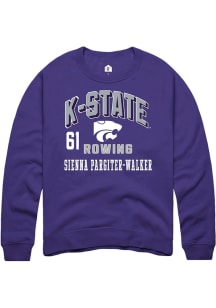 Sienna Pargiter-Walker Rally Mens Purple K-State Wildcats NIL Arch Logo Player Crew