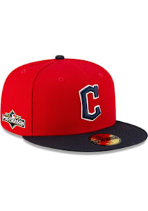 New Era Cleveland Guardians Mens Red 2025 Home Post Season Side Patch 59FIFTY Fitted Hat