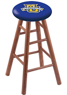 Marquette Golden Eagles Round Cushion Oak Pub Stool - Brown
