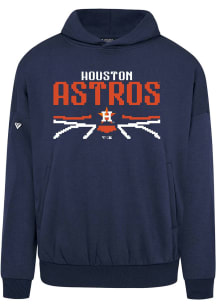Levelwear Houston Astros Mens Navy Blue Contact Arcade Long Sleeve Hoodie