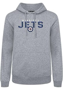 Levelwear Winnipeg Jets Mens Grey Podium Carve Long Sleeve Hoodie