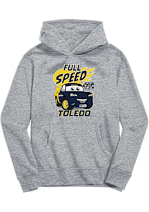 Vive La Fete Toledo Rockets Toddler Grey Full Speed Long Sleeve Hooded Sweatshirt