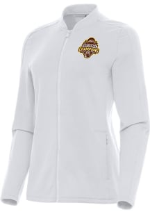 Womens Western Michigan Broncos White Antigua 2025 Hockey National Champions Continual Light Weigh..