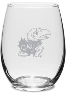 Kansas Jayhawks 21oz Stemless Wine Glass
