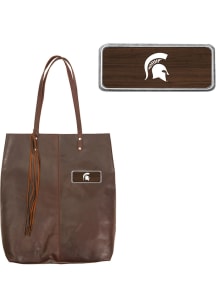 Michigan State Spartans Brown Mee Canyon Leather Tote