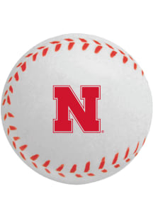 White Nebraska Cornhuskers Baseball Stress ball