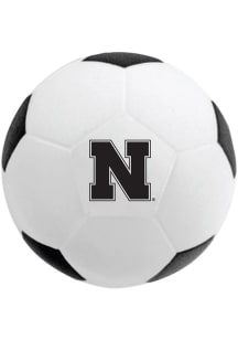 White Nebraska Cornhuskers Soccer Ball Stress ball
