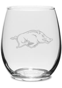 Arkansas Razorbacks 21oz Stemless Wine Glass