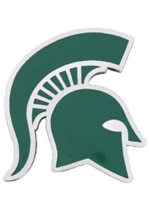 Michigan State Spartans Pewter Car Emblem - Green
