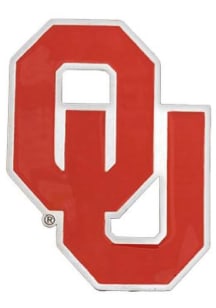 Oklahoma Sooners Pewter Car Emblem - Red