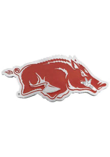 Arkansas Razorbacks Pewter Car Emblem - Red