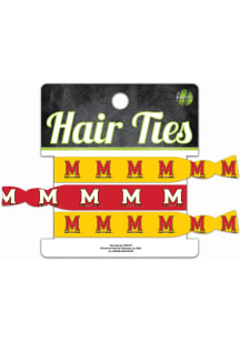 3pk Maryland Terrapins Womens Hair Scrunchie - Red