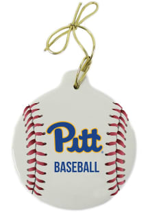 Blue Pitt Panthers Baseball Ornament