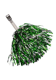 Green Silver Shimmer Pom Poms