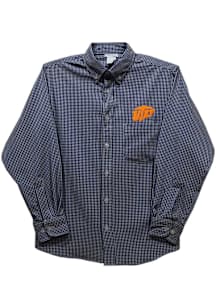 Vive La Fete UTEP Miners Baby Navy Blue Gingham Long Sleeve Polo