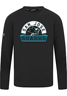 Levelwear San Jose Sharks Black Mandate Banner Arch Long Sleeve T Shirt