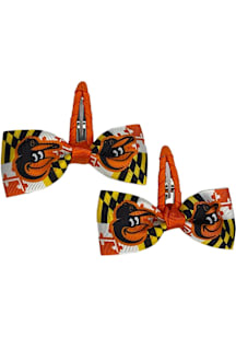 Baltimore Orioles Clippie Bow Baby Hair Barrette