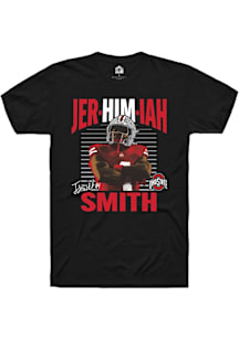 Jeremiah Smith Ohio State Buckeyes Black NIL Caricatures Jer-HIM-iah Short Sleeve Player T Shirt