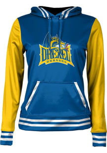 Womens Drexel Dragons Navy Blue ProSphere Letterman Hooded Sweatshirt