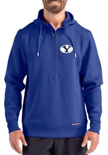 Cutter and Buck BYU Cougars Mens Blue Roam Hood