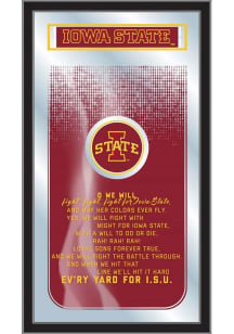 Iowa State Cyclones Fight Song Hanging Back Bar Mirror