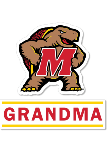 Red Maryland Terrapins 3 Inch Grandma Decal