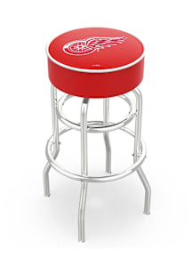 Detroit Red Wings Double-Ring Swivel Pub Stool - Black