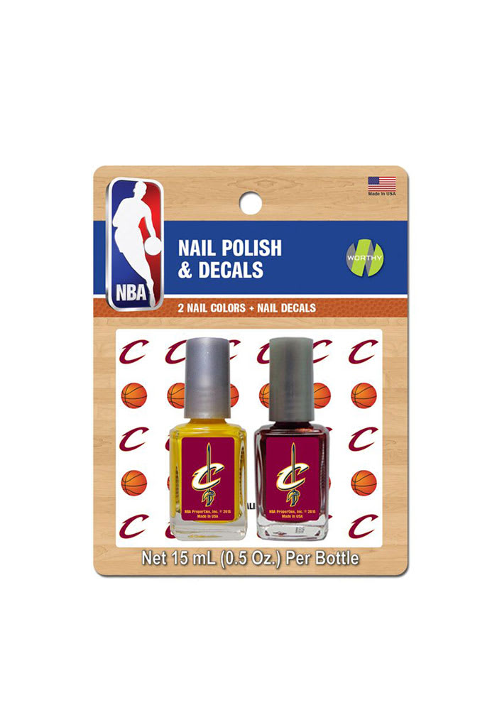 Cleveland Cavaliers Nail Polish and Decal Duo Cosmetics