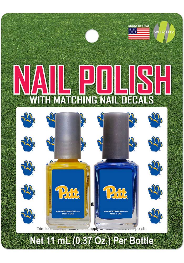 Pitt Panthers Nail Polish Decal Set Cosmetics