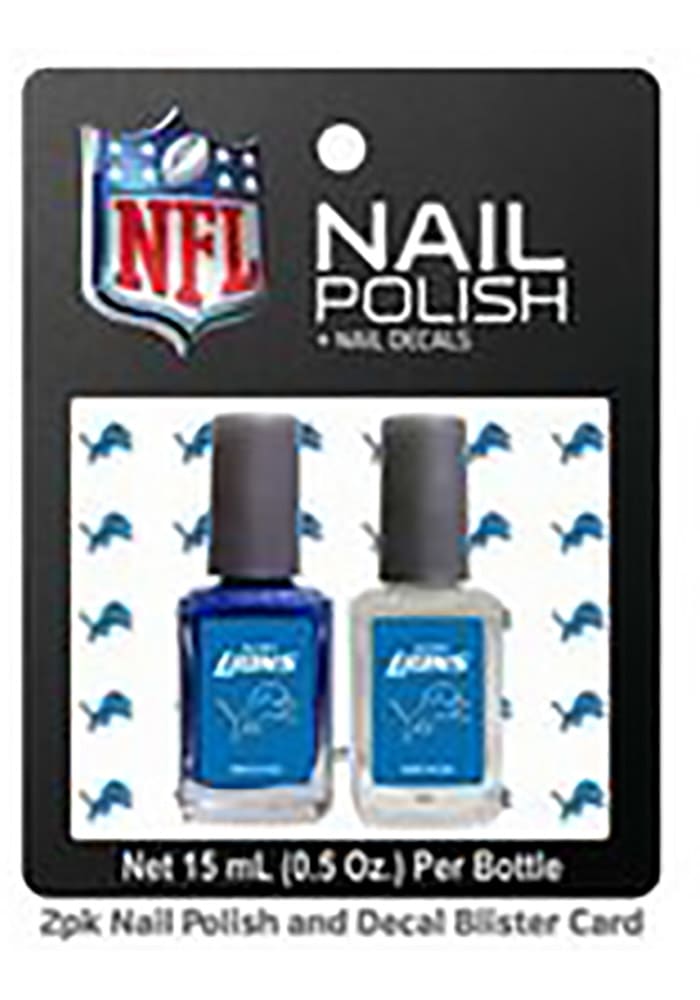Detroit Lions Nail Polish Decal Set Cosmetics