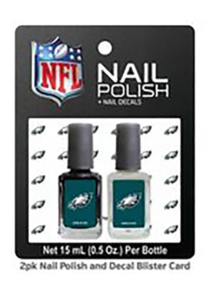 Philadelphia Eagles Nail Polish Decal Set Makeup