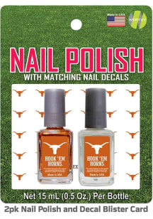 Texas Longhorns Nail Polish and Decal Duo Cosmetics