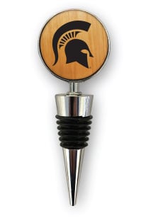 Brown Michigan State Spartans Bottle Stop Wine Accessory